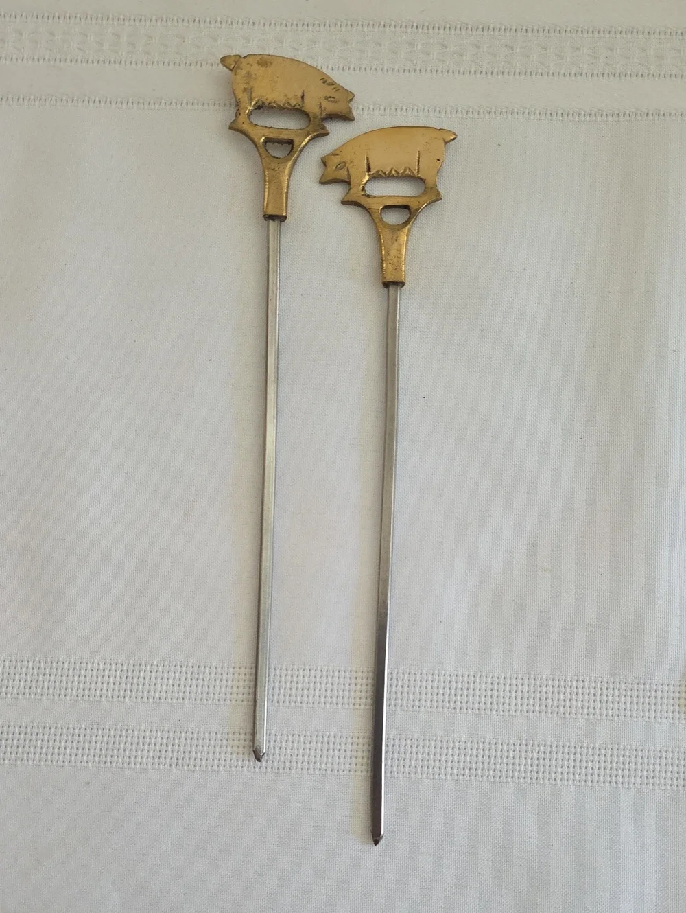 11 Skewers, Brass/Stainless Steel, Animals